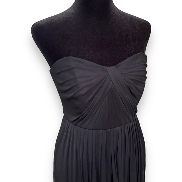 David’s Bridal Elegant Black Strapless Formal Empire Waist Maxi Dress - Picture 3 of 15